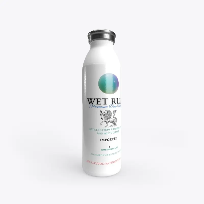 Wet Rum Label Water Bottle